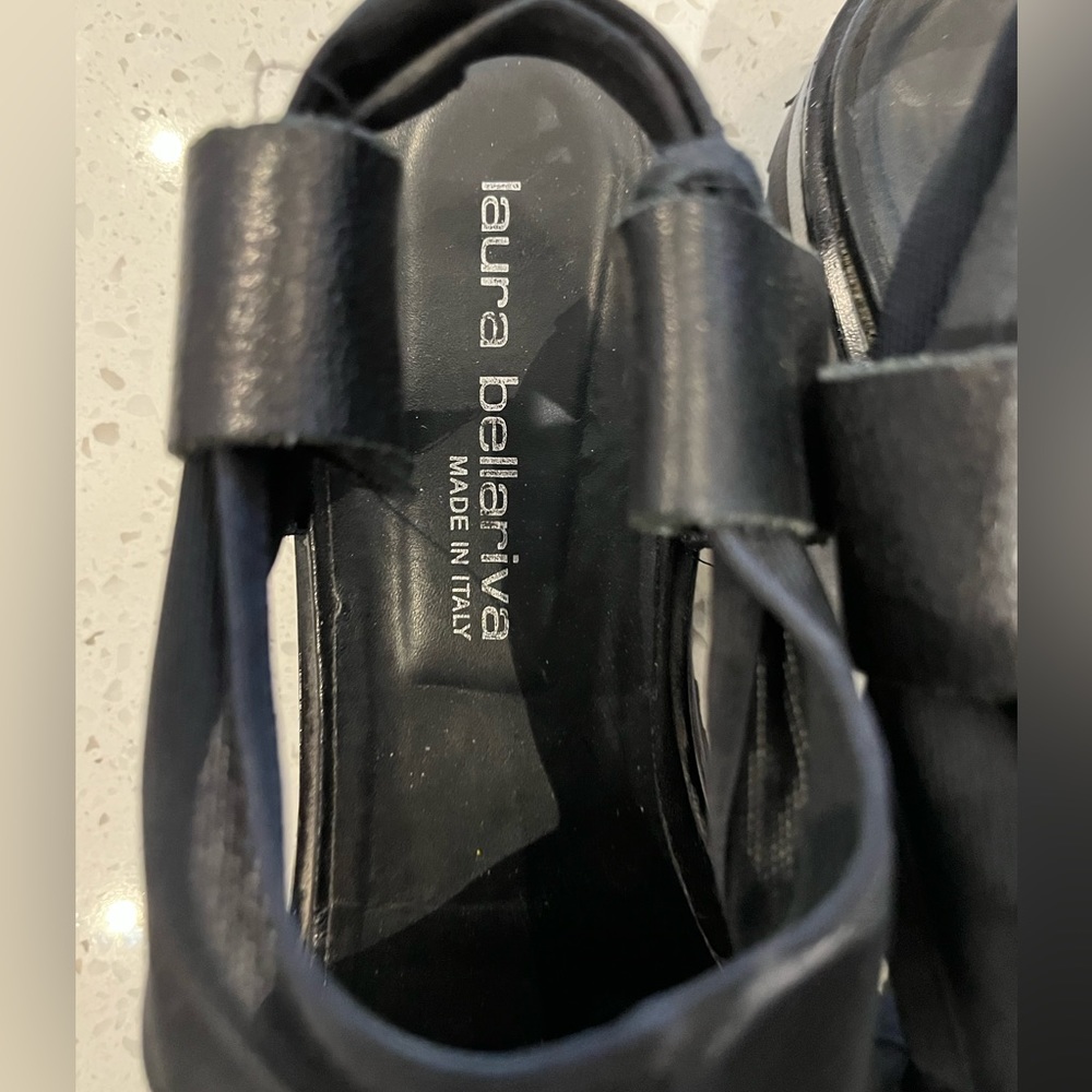 Black and Silver Women's Sandals - Picture 3 of 8